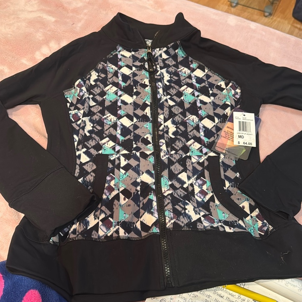 NWT THREAD 4 THOUGHT Women’s Full LORI Zip Jacket Sz M w/ Thumbholes Z49